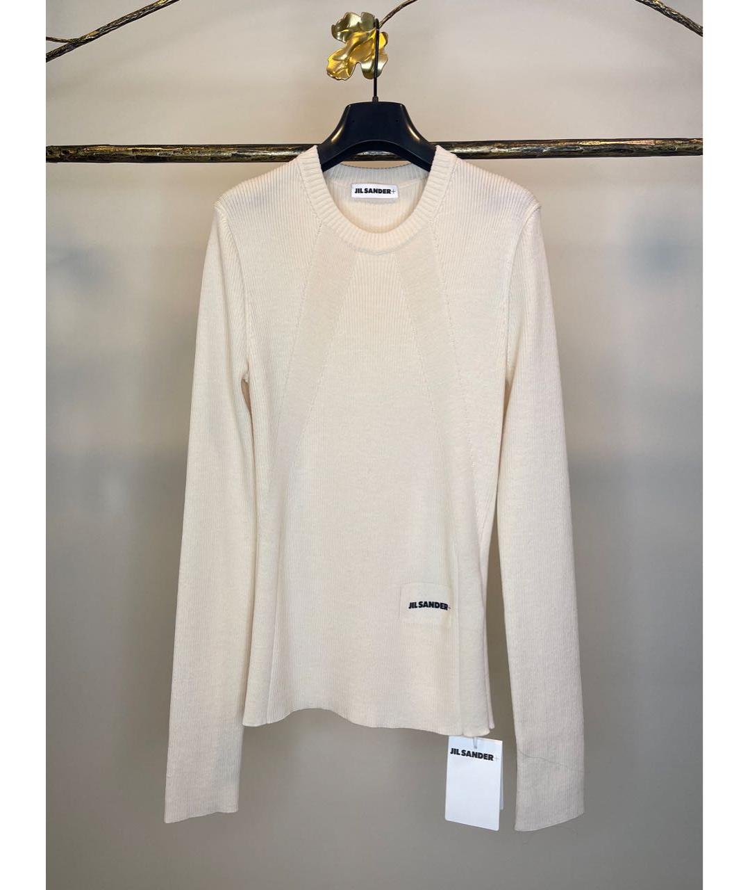 JIL SANDER Бежевый шерстяной джемпер / свитер, фото 6