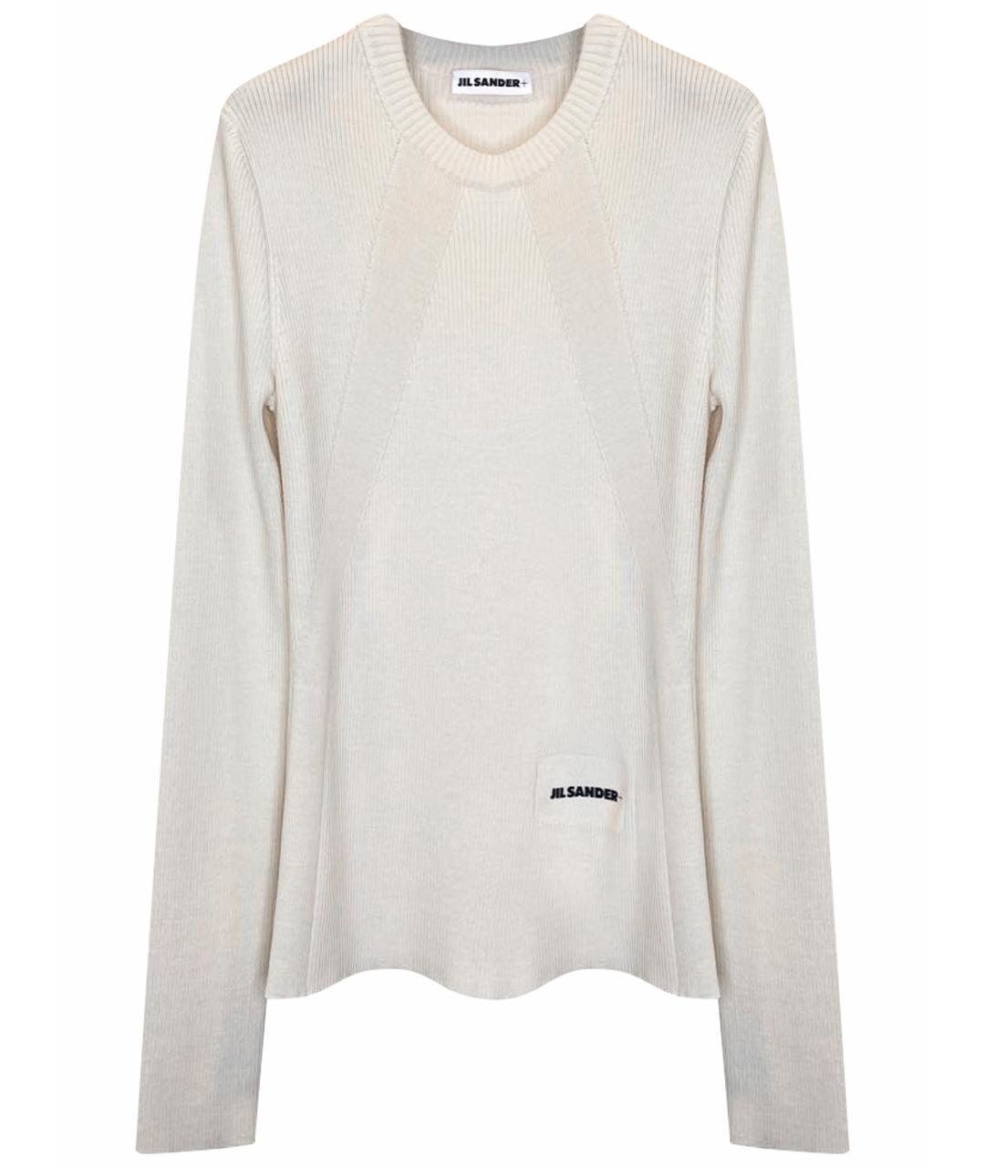 JIL SANDER Бежевый шерстяной джемпер / свитер, фото 1