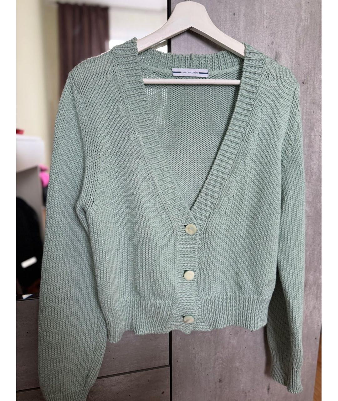 JACOB COHEN Салатовый хлопковый кардиган, фото 6