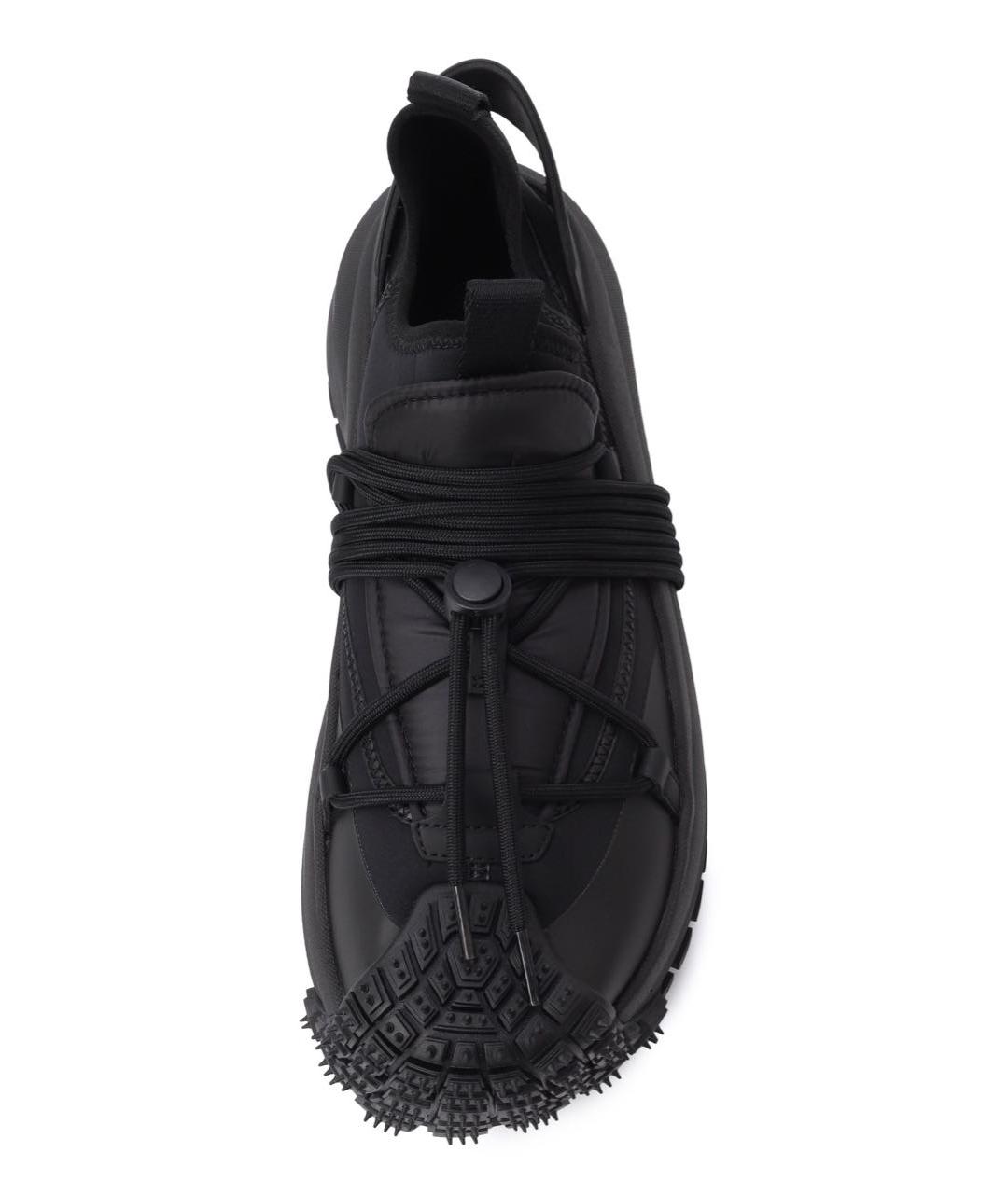 EMPORIO ARMANI Черные текстильные низкие кроссовки / кеды, фото 2