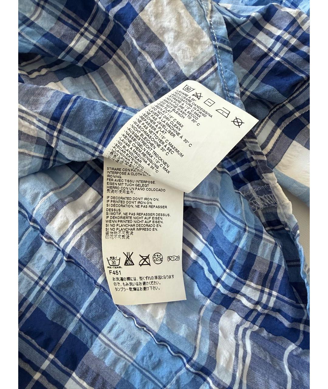 DSQUARED2 Синяя хлопковая кэжуал рубашка, фото 6