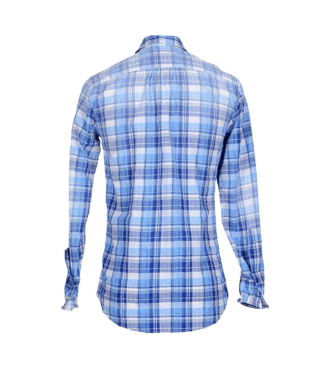 DSQUARED2 Синяя хлопковая кэжуал рубашка, фото 2