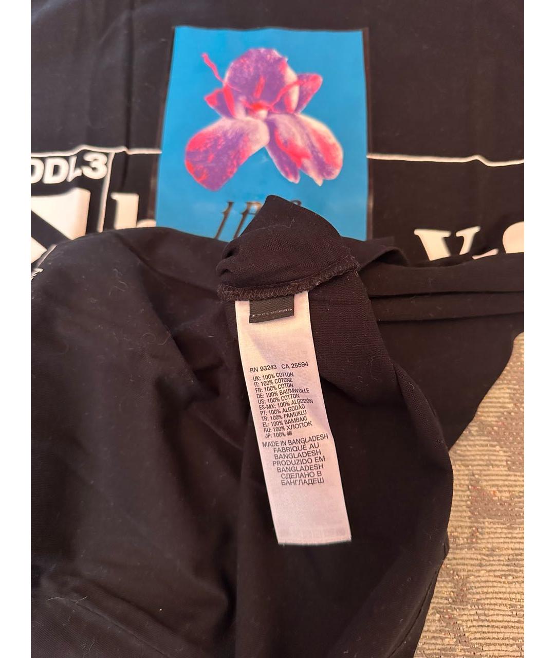 DIESEL Черная хлопковая футболка, фото 4