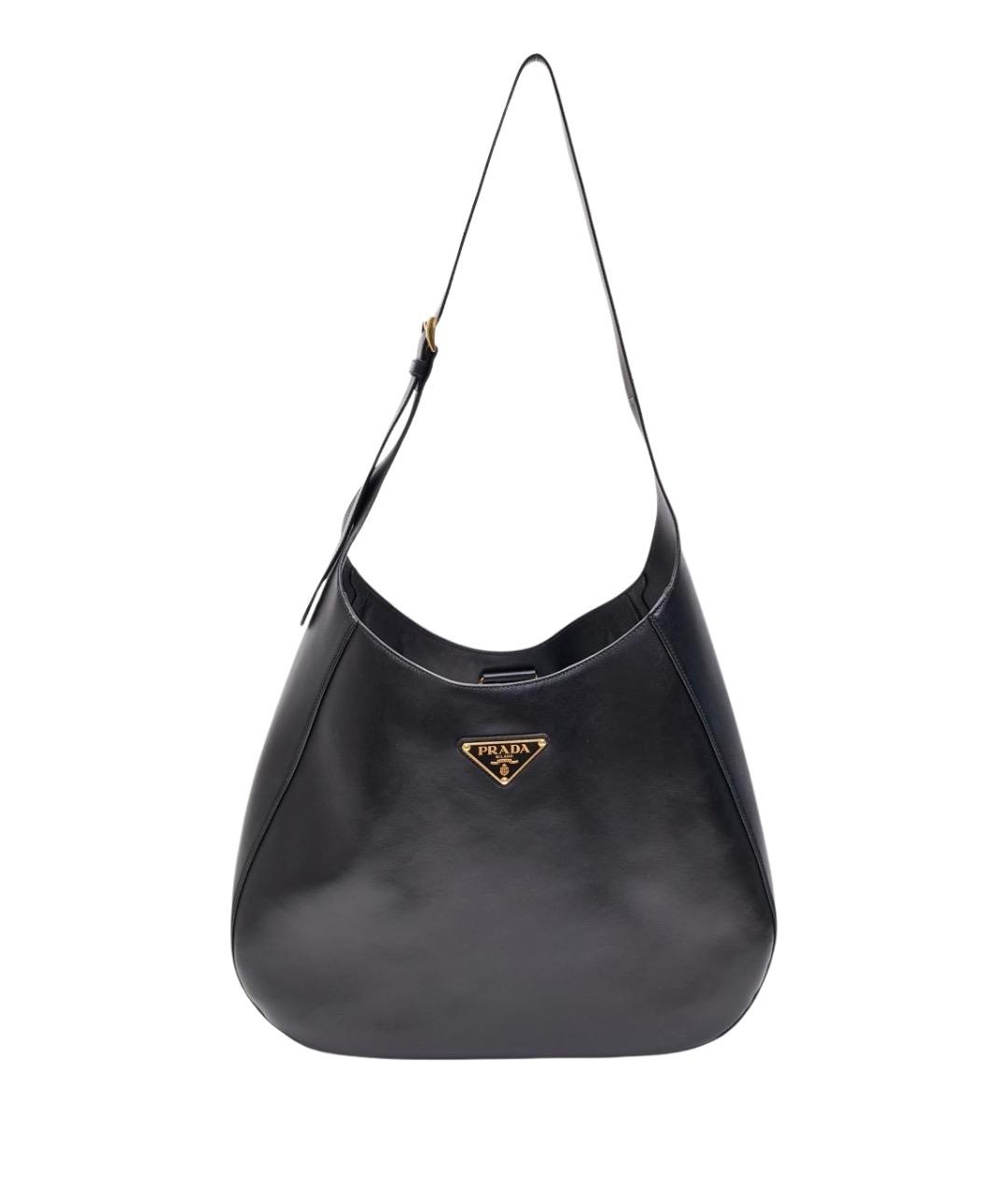 PRADA Черная кожаная сумка тоут, фото 1