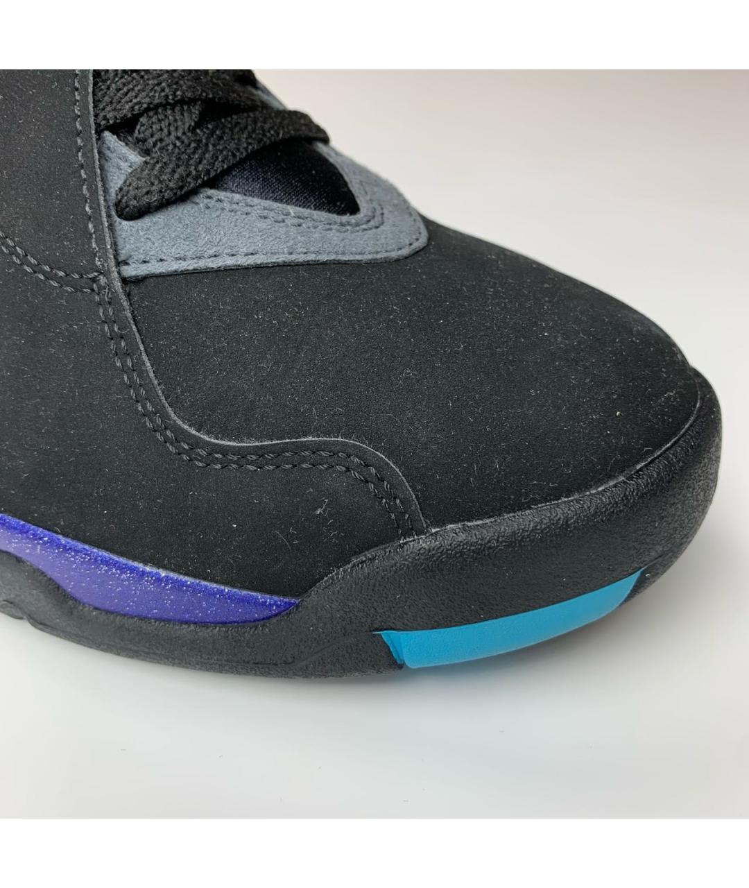 JORDAN Черные нубуковые высокие кроссовки / кеды, фото 5