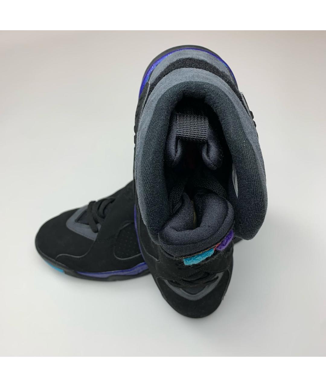 JORDAN Черные нубуковые высокие кроссовки / кеды, фото 8