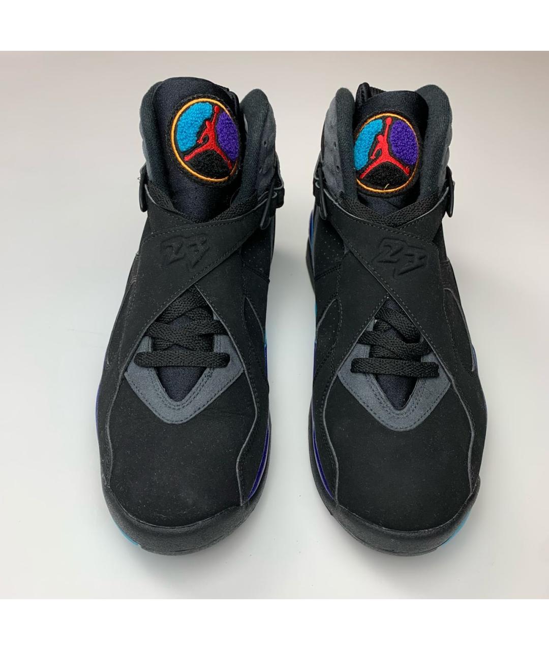 JORDAN Черные нубуковые высокие кроссовки / кеды, фото 3