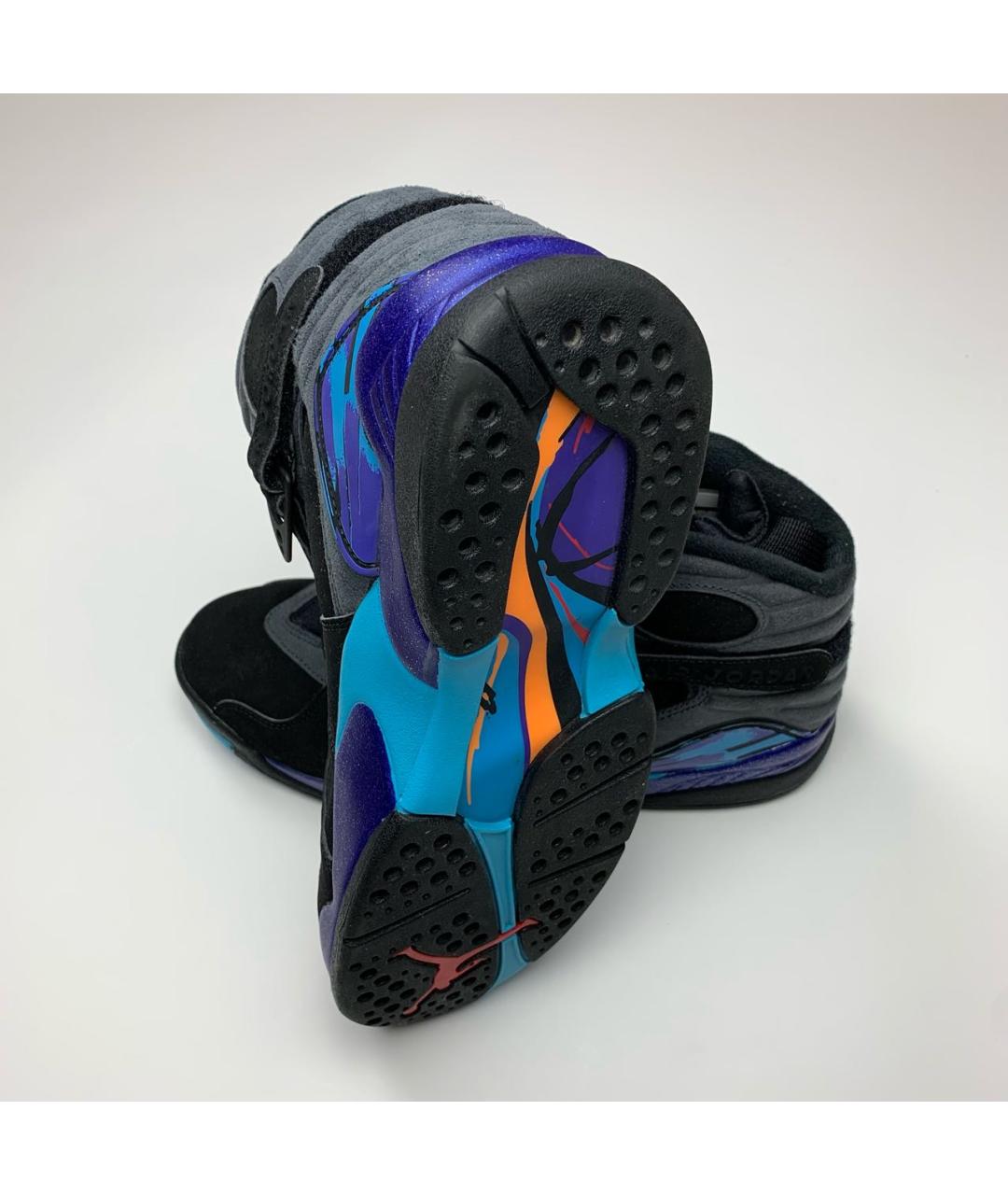 JORDAN Черные нубуковые высокие кроссовки / кеды, фото 7