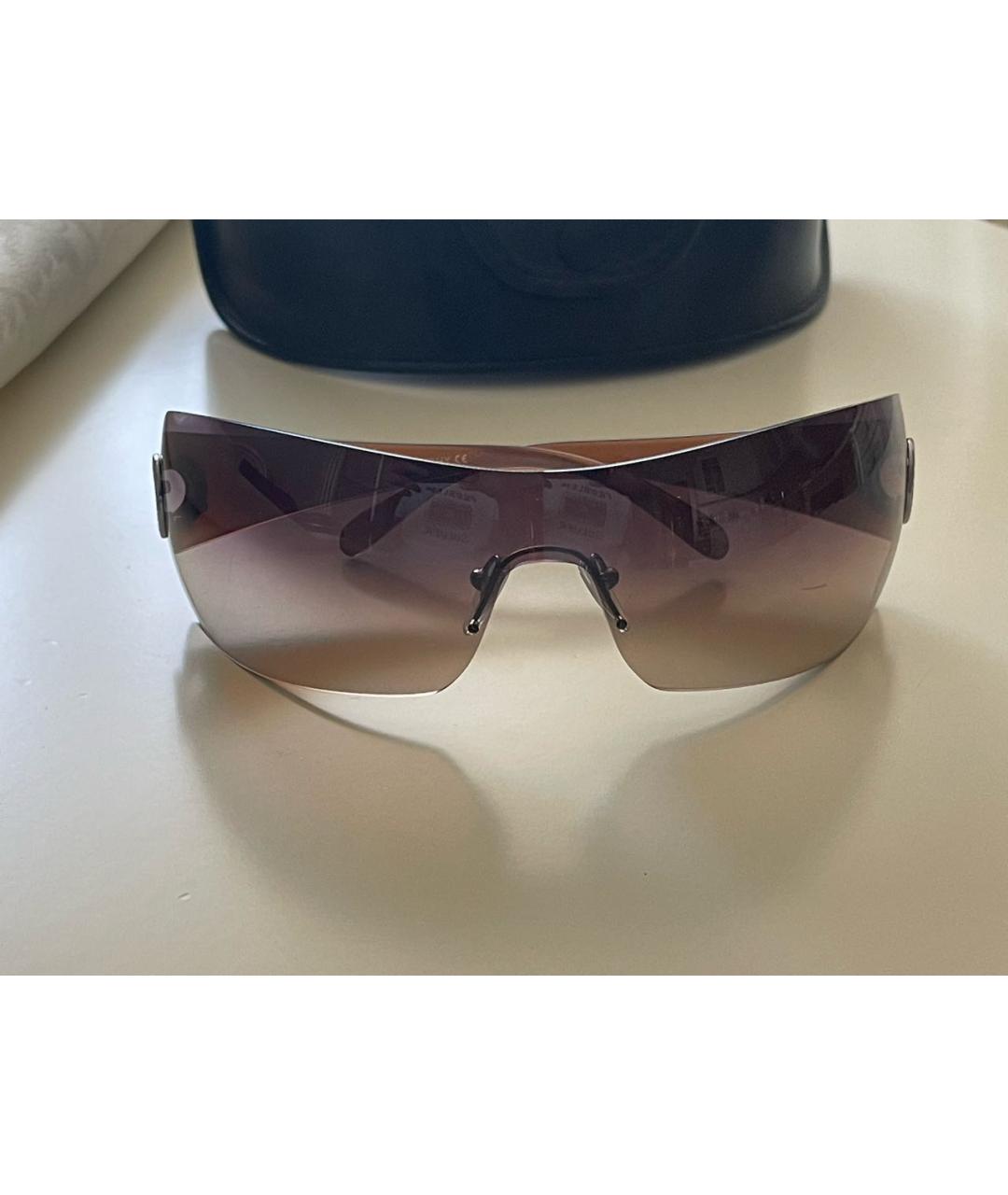 BVLGARI Коричневые пластиковые солнцезащитные очки, фото 5