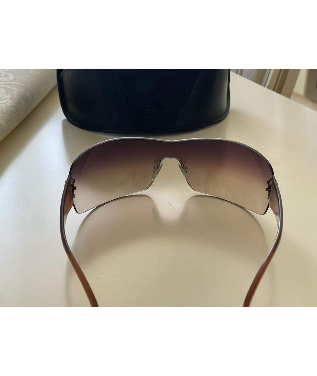 BVLGARI Коричневые пластиковые солнцезащитные очки, фото 2