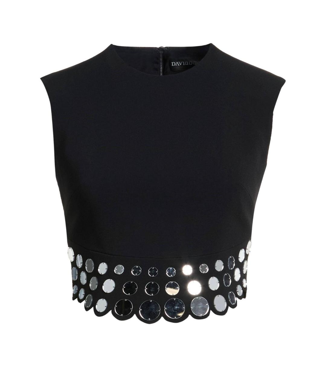 DAVID KOMA Черная вискозная блузы, фото 1