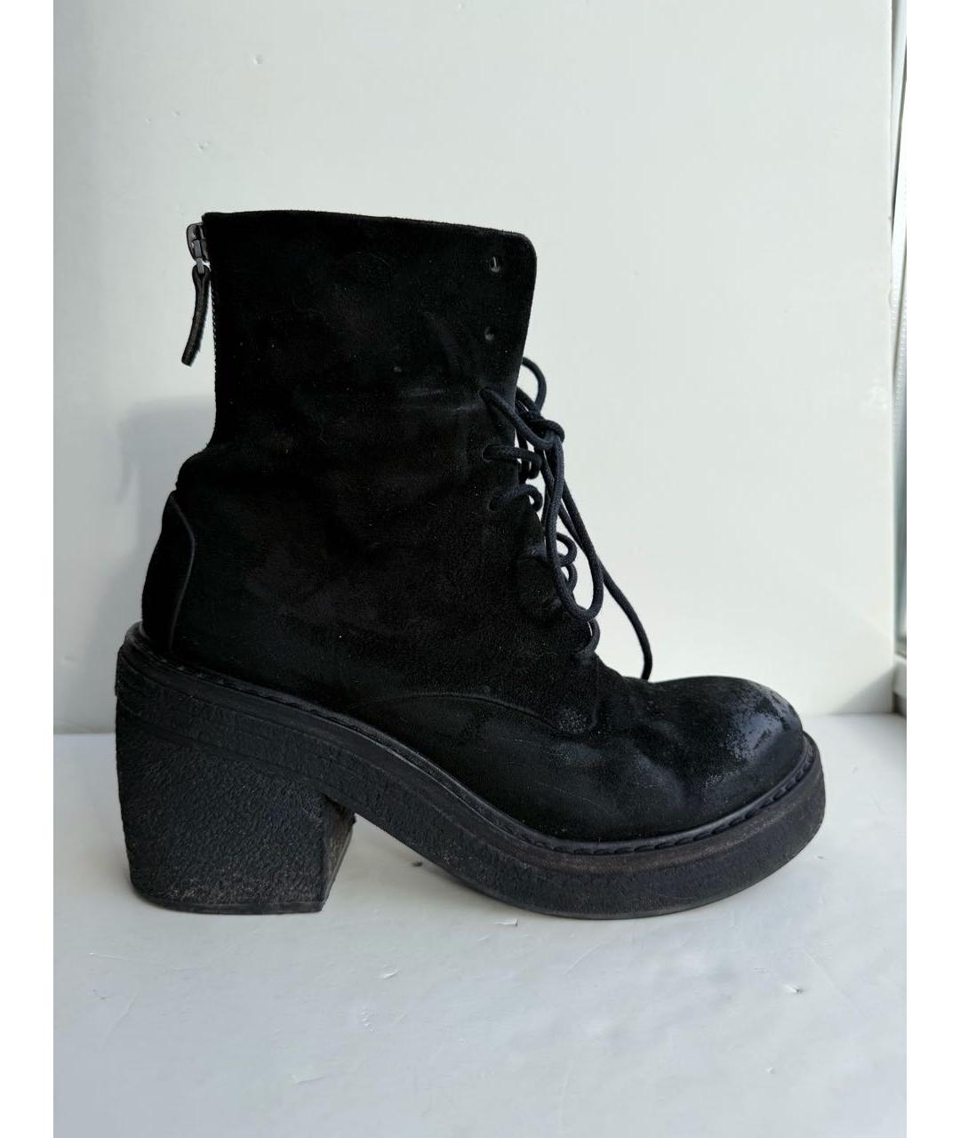 MARSELL Черные замшевые ботинки, фото 8