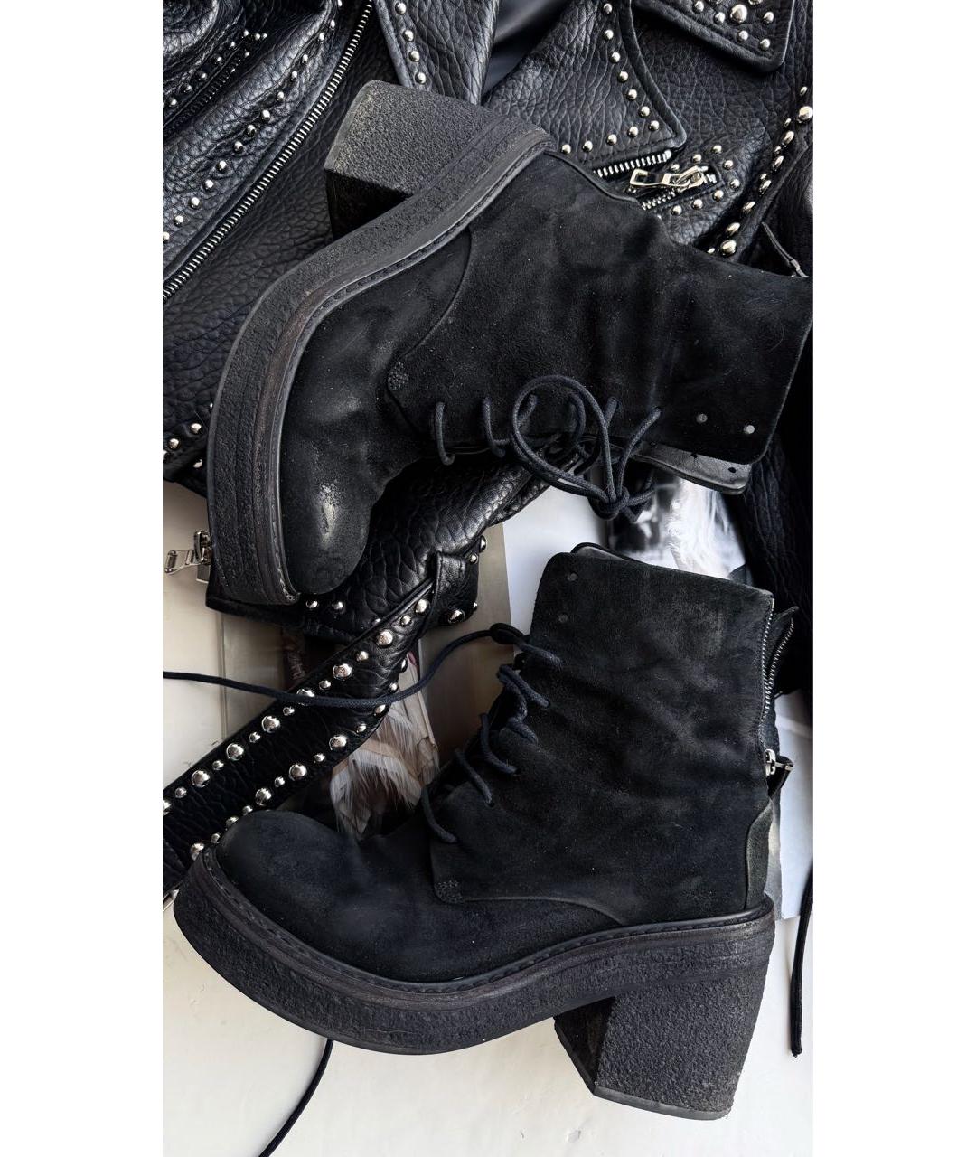 MARSELL Черные замшевые ботинки, фото 4