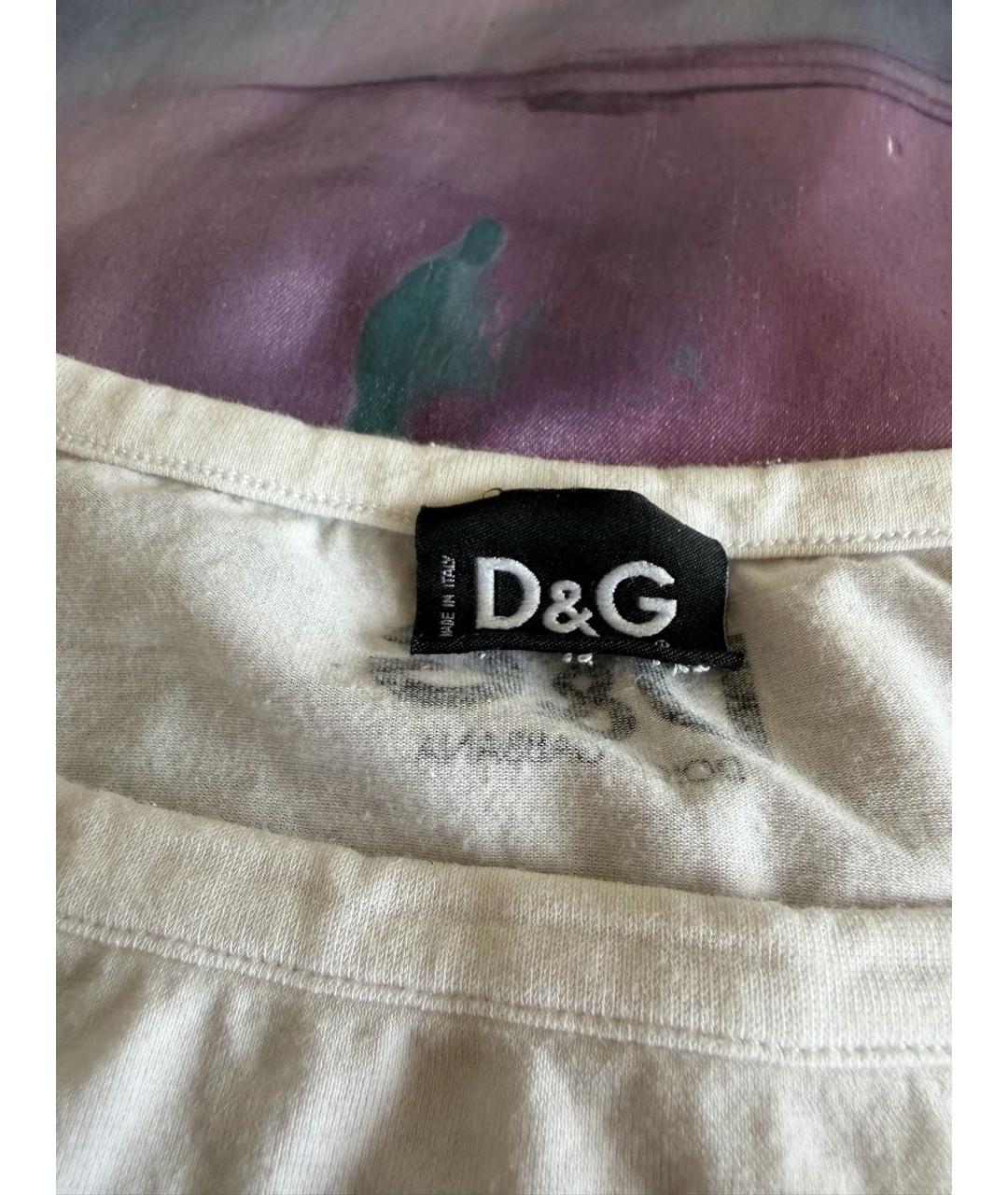 DOLCE&GABBANA Белая хлопковая футболка, фото 8