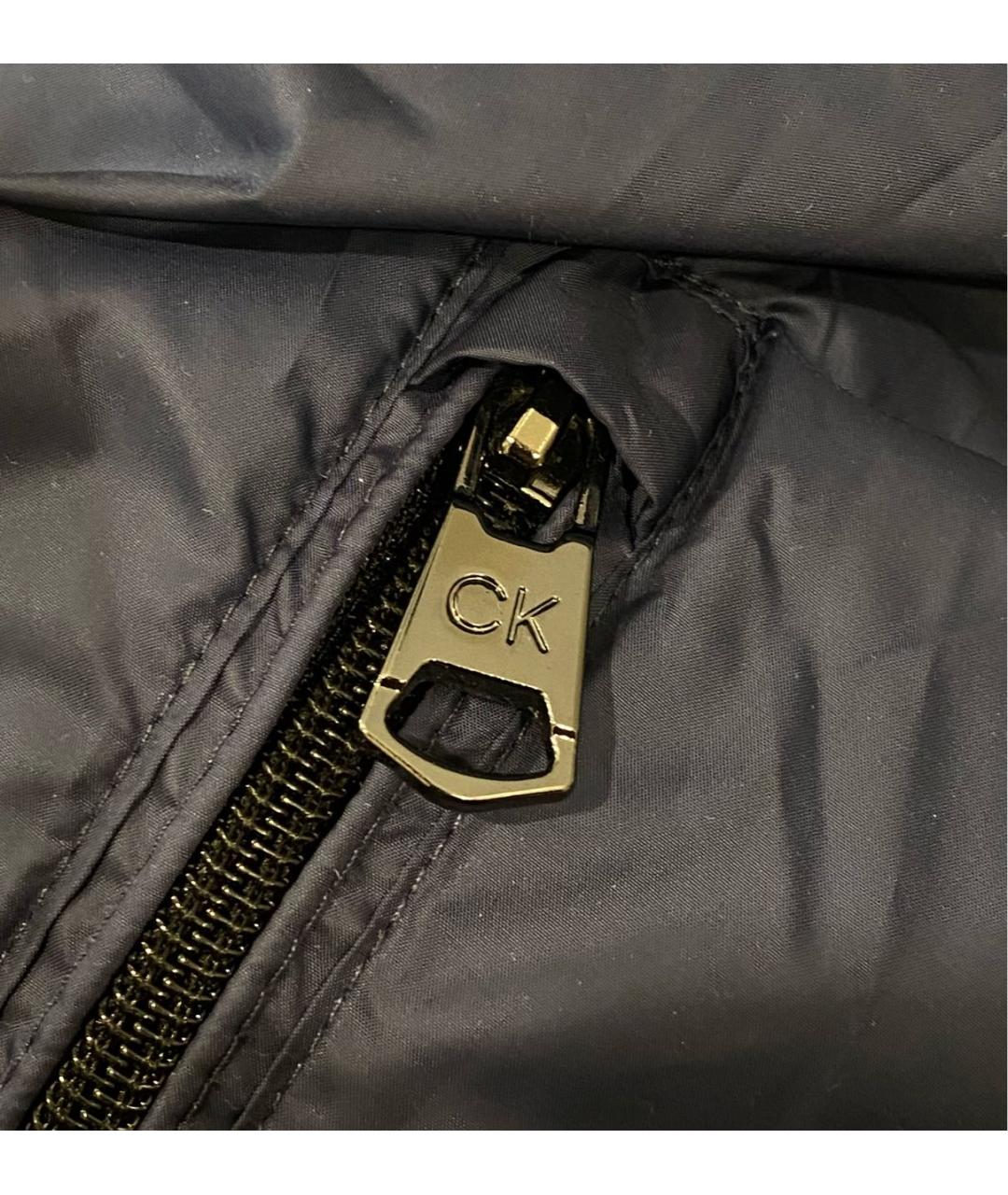 CALVIN KLEIN Темно-синяя полиэстеровая куртка, фото 5