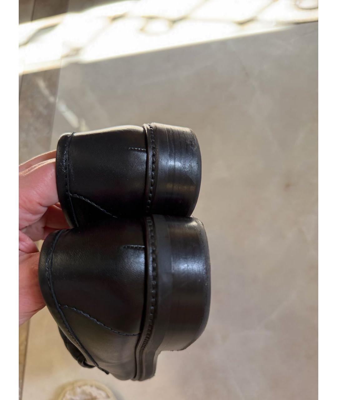 CHANEL Черные кожаные лоферы, фото 4