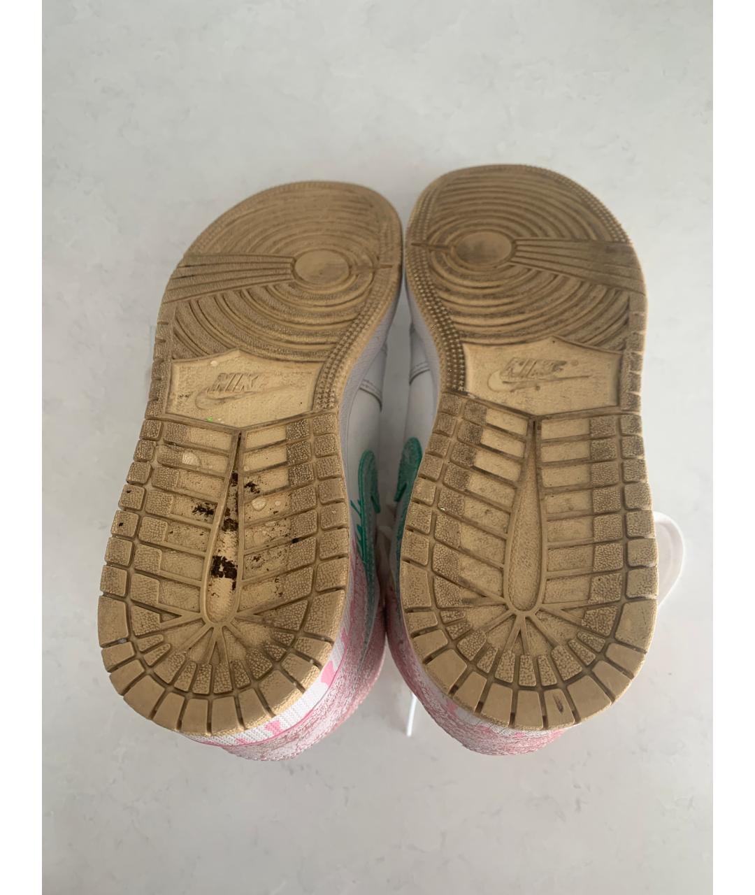 NIKE Белые кожаные кроссовки, фото 5