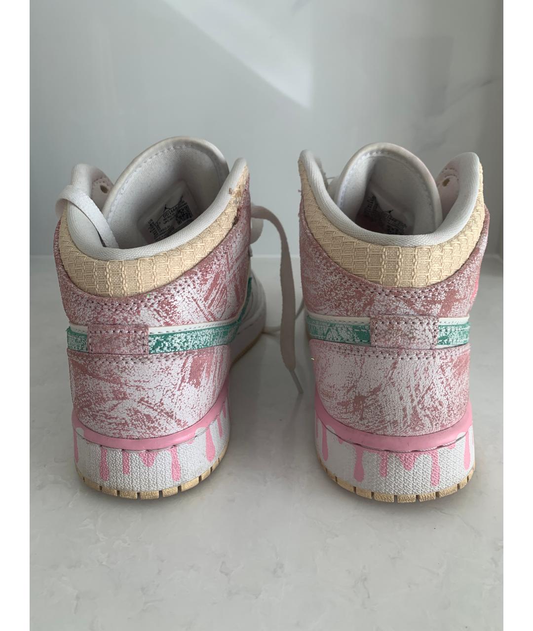 NIKE Белые кожаные кроссовки, фото 4