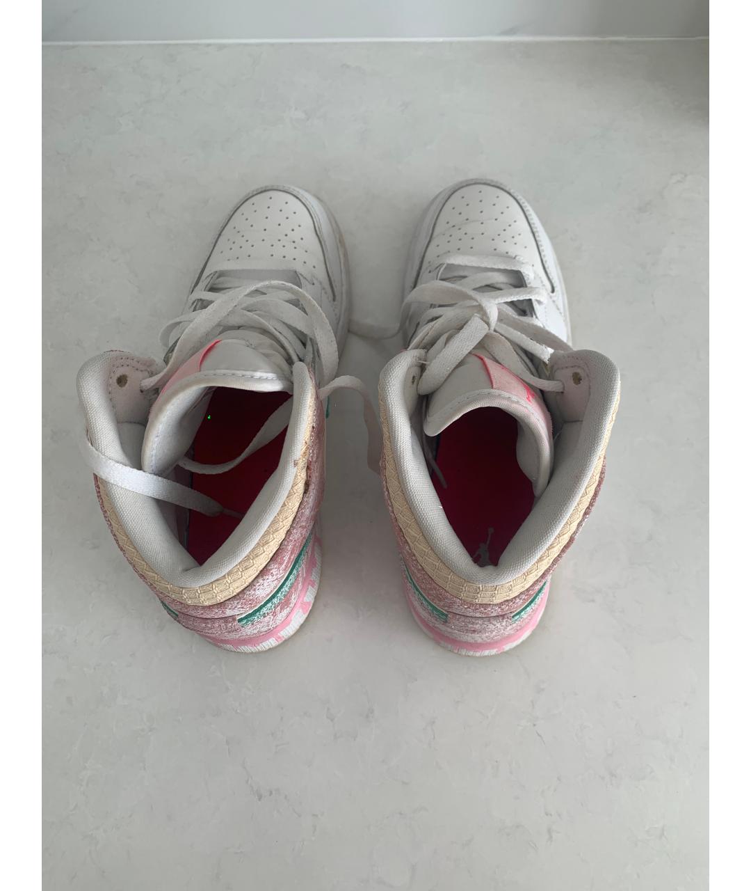 NIKE Белые кожаные кроссовки, фото 3