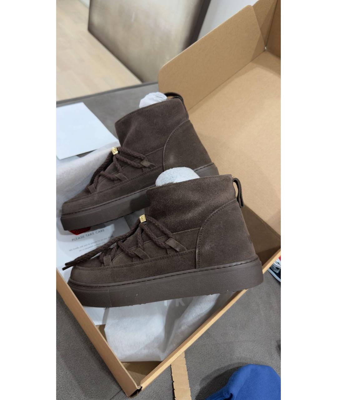 INUIKII Коричневые замшевые ботинки, фото 6