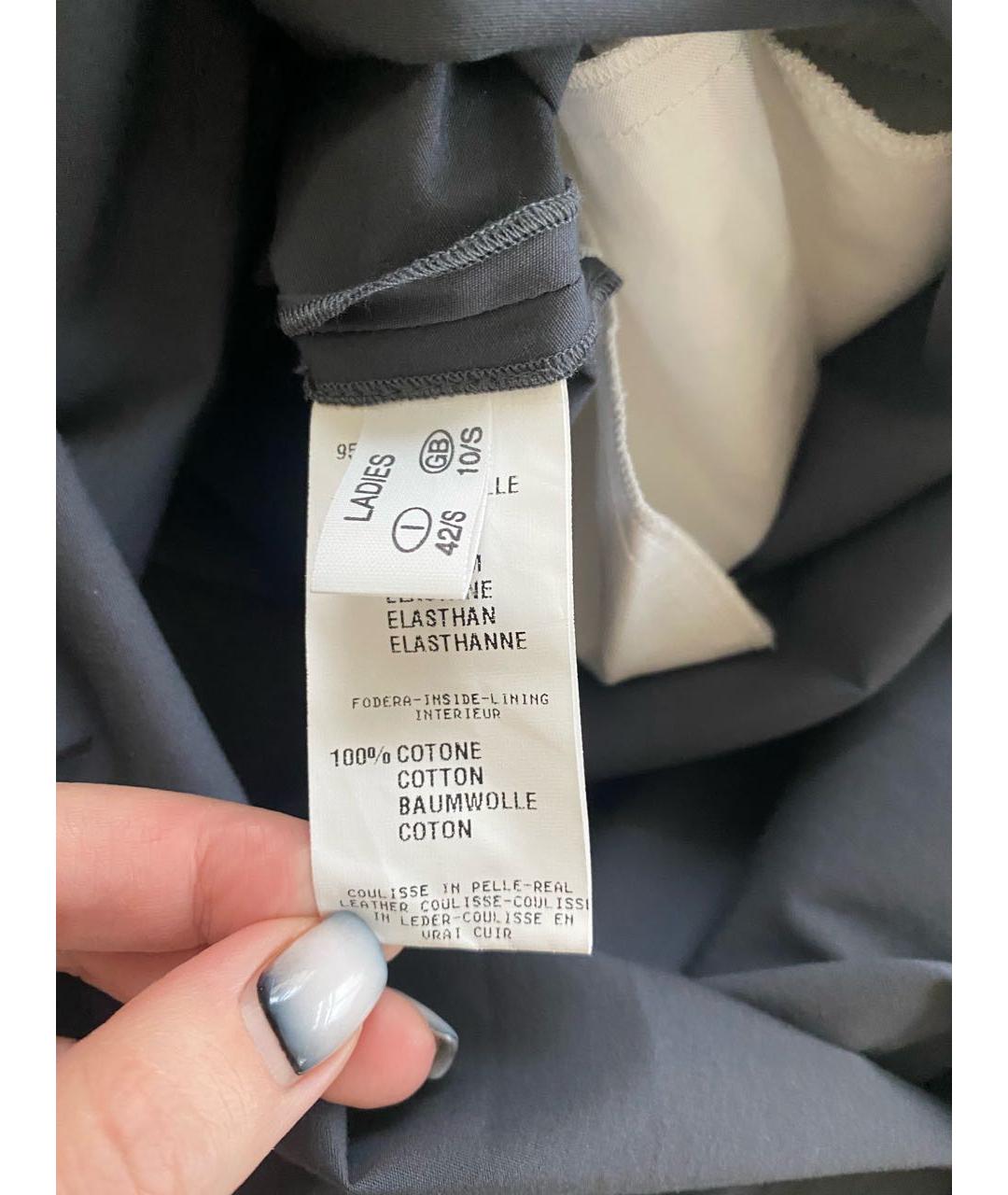 FABIANA FILIPPI Антрацитовый хлопко-эластановый сарафан, фото 8