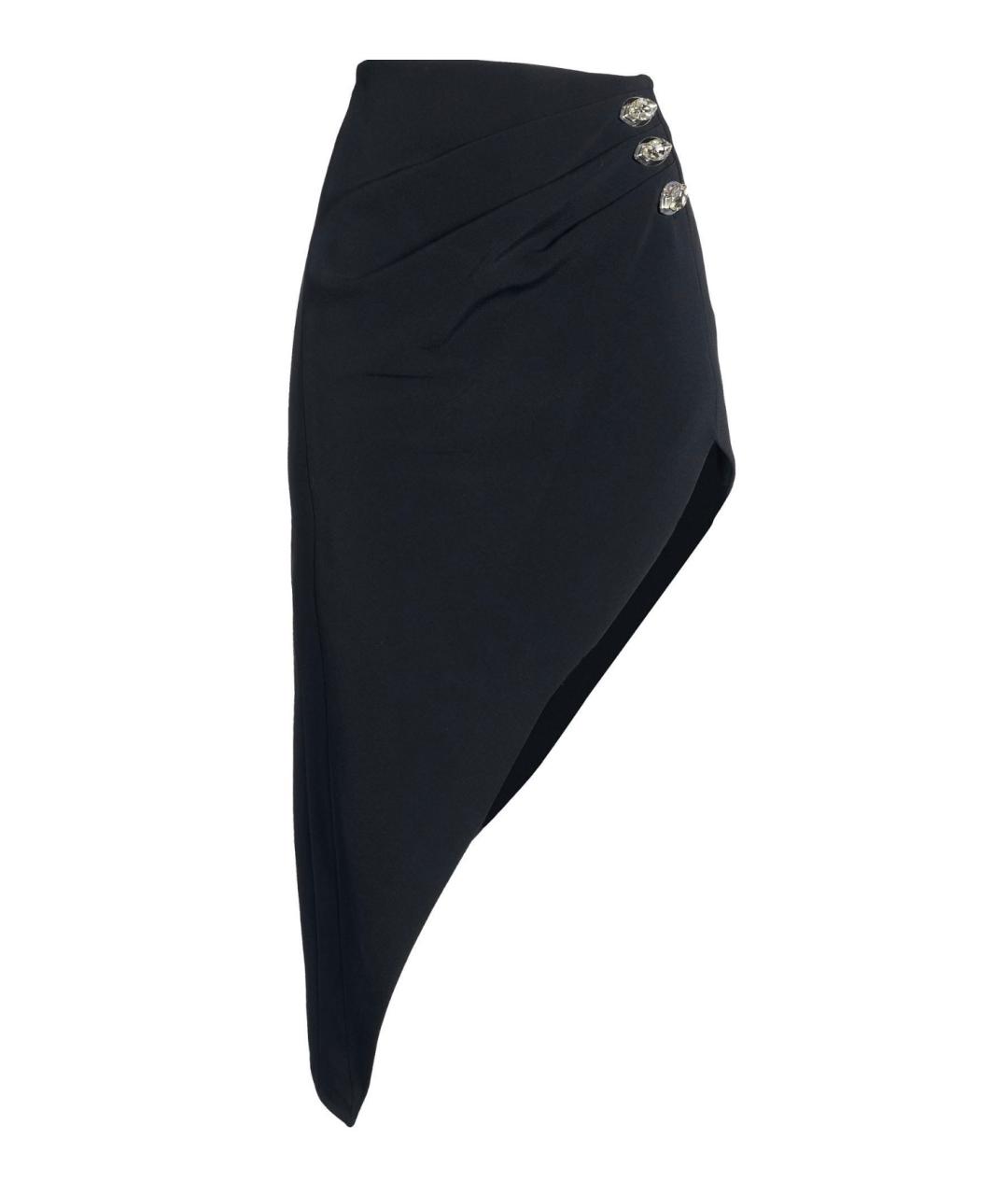 DAVID KOMA Черная вискозная юбка миди, фото 1