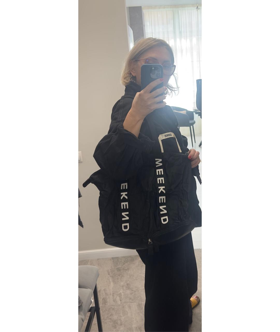 WEEKEND MAX MARA Черная дорожная/спортивная сумка, фото 4