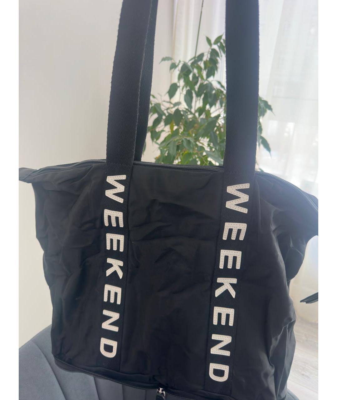 WEEKEND MAX MARA Черная дорожная/спортивная сумка, фото 2
