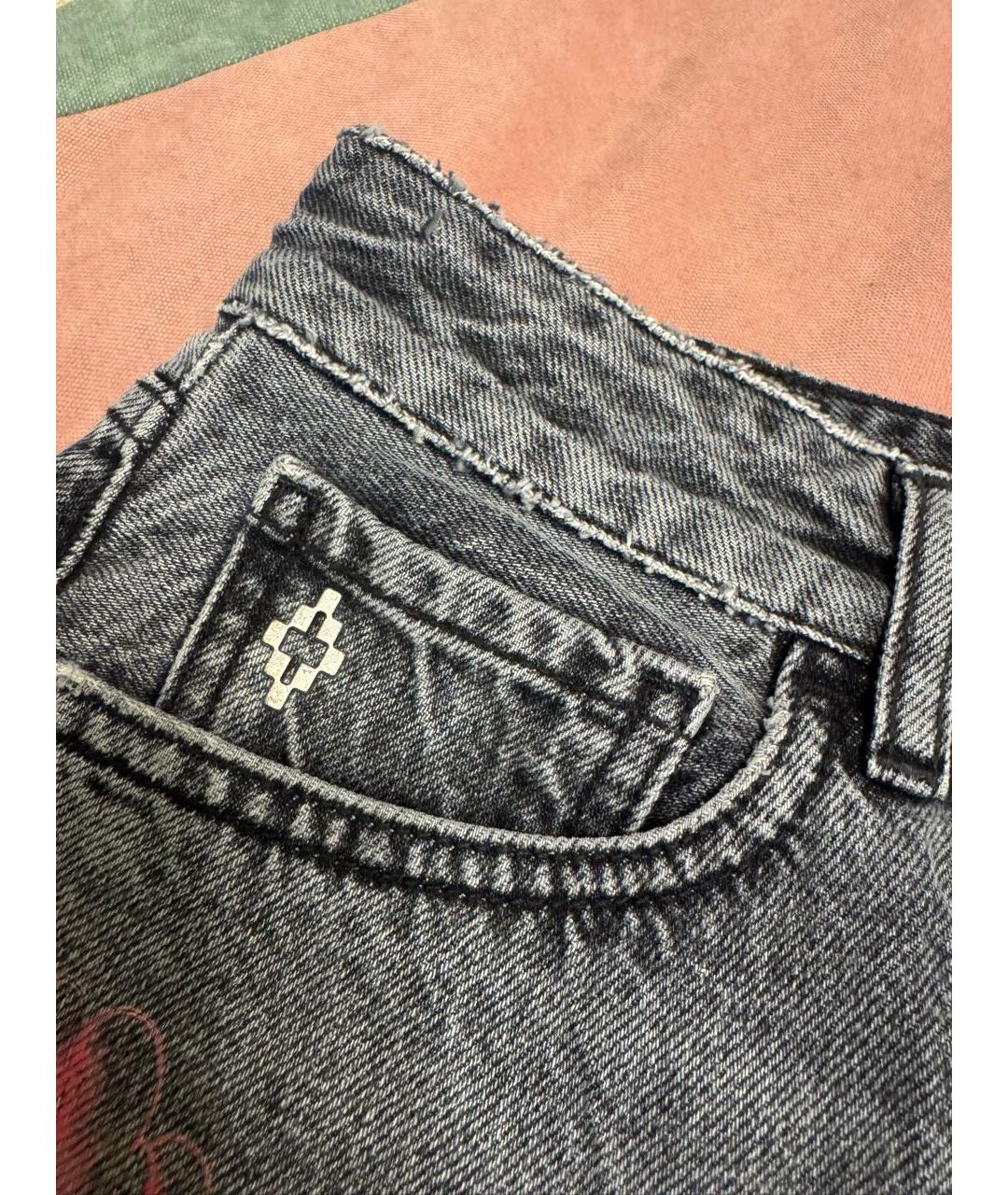 MARCELO BURLON Голубая деним юбка мини, фото 4