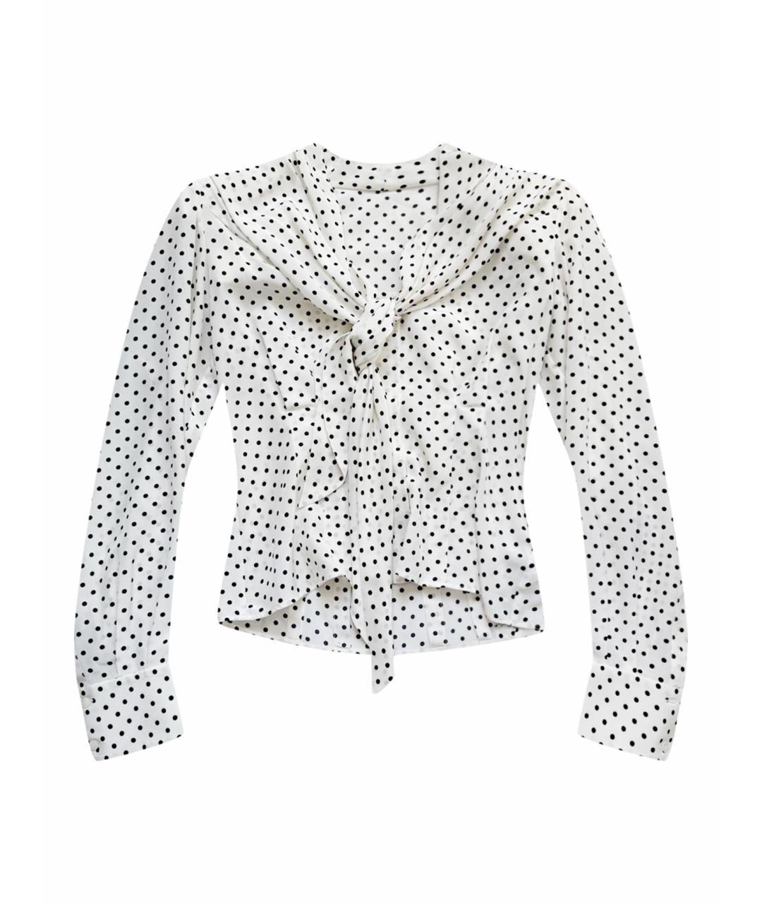 DOLCE&GABBANA Белая шелковая блузы, фото 1