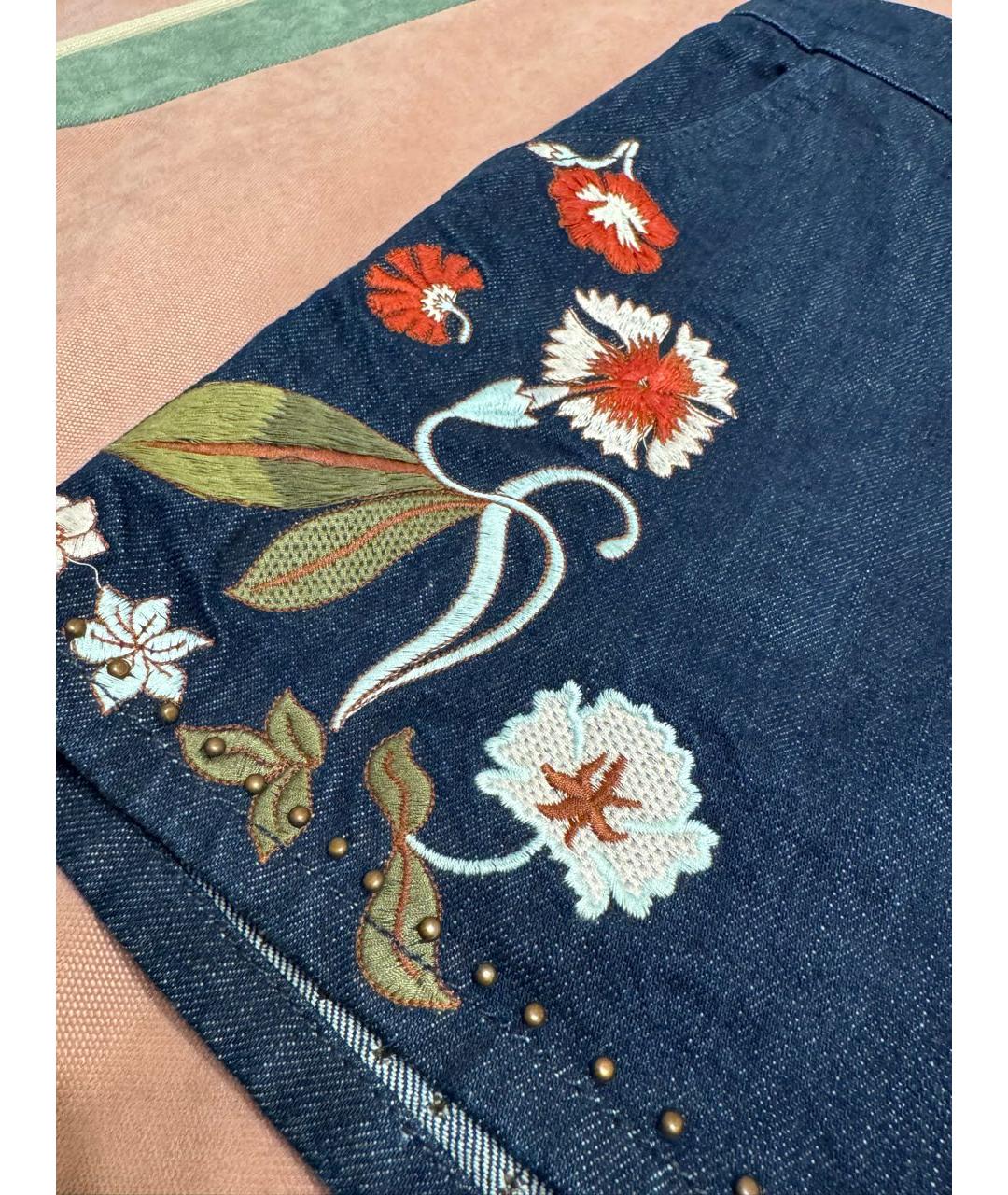 SANDRO Темно-синие деним шорты, фото 6