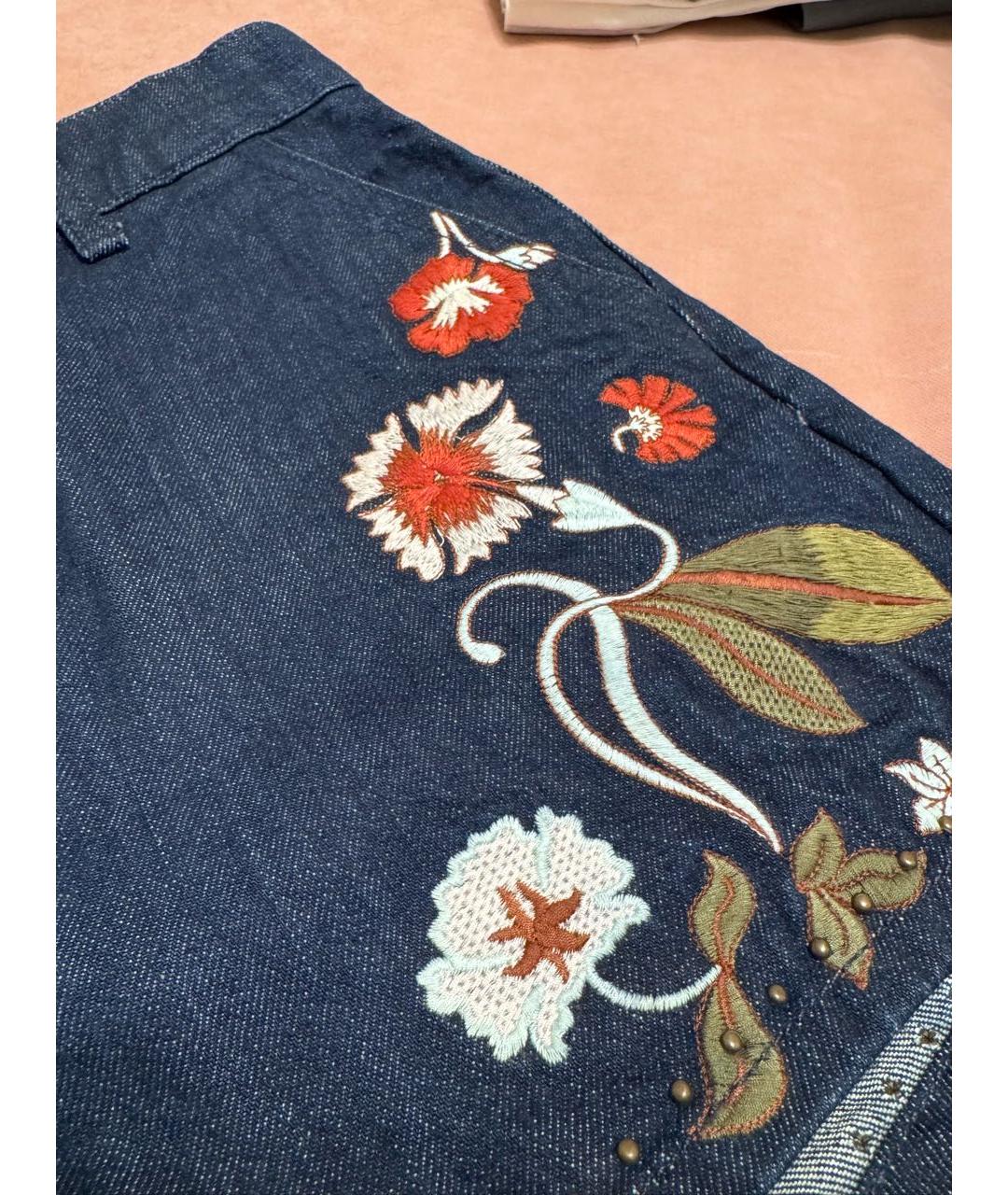 SANDRO Темно-синие деним шорты, фото 5