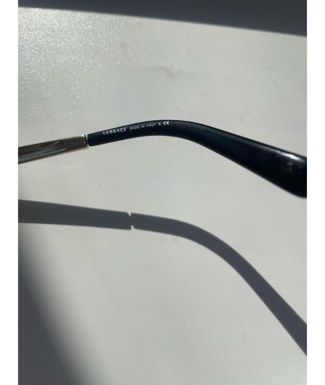 VERSACE Золотые металлические солнцезащитные очки, фото 5