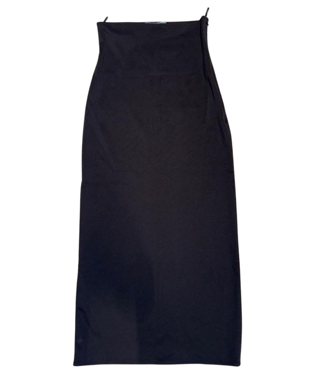 PRADA Черная полиамидовая юбка макси, фото 1