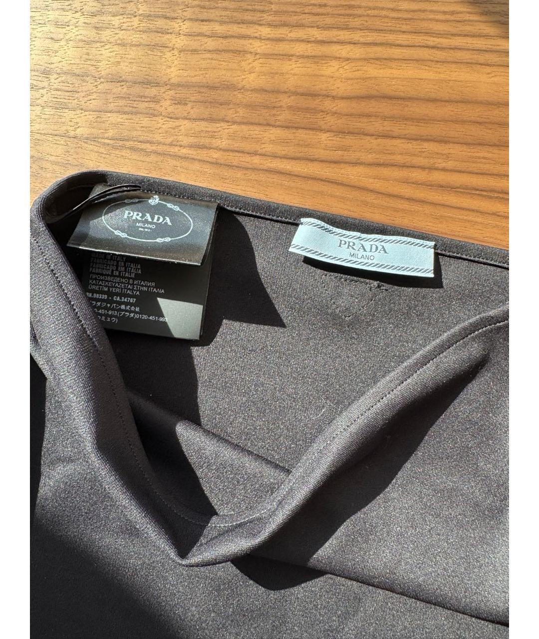 PRADA Черная полиамидовая юбка макси, фото 4