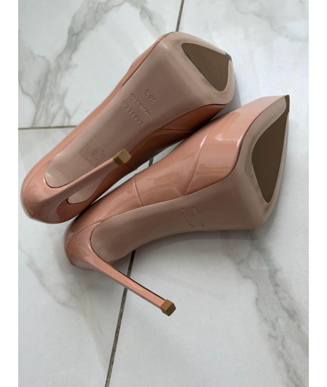 LE SILLA Бежевые туфли из лакированной кожи, фото 6