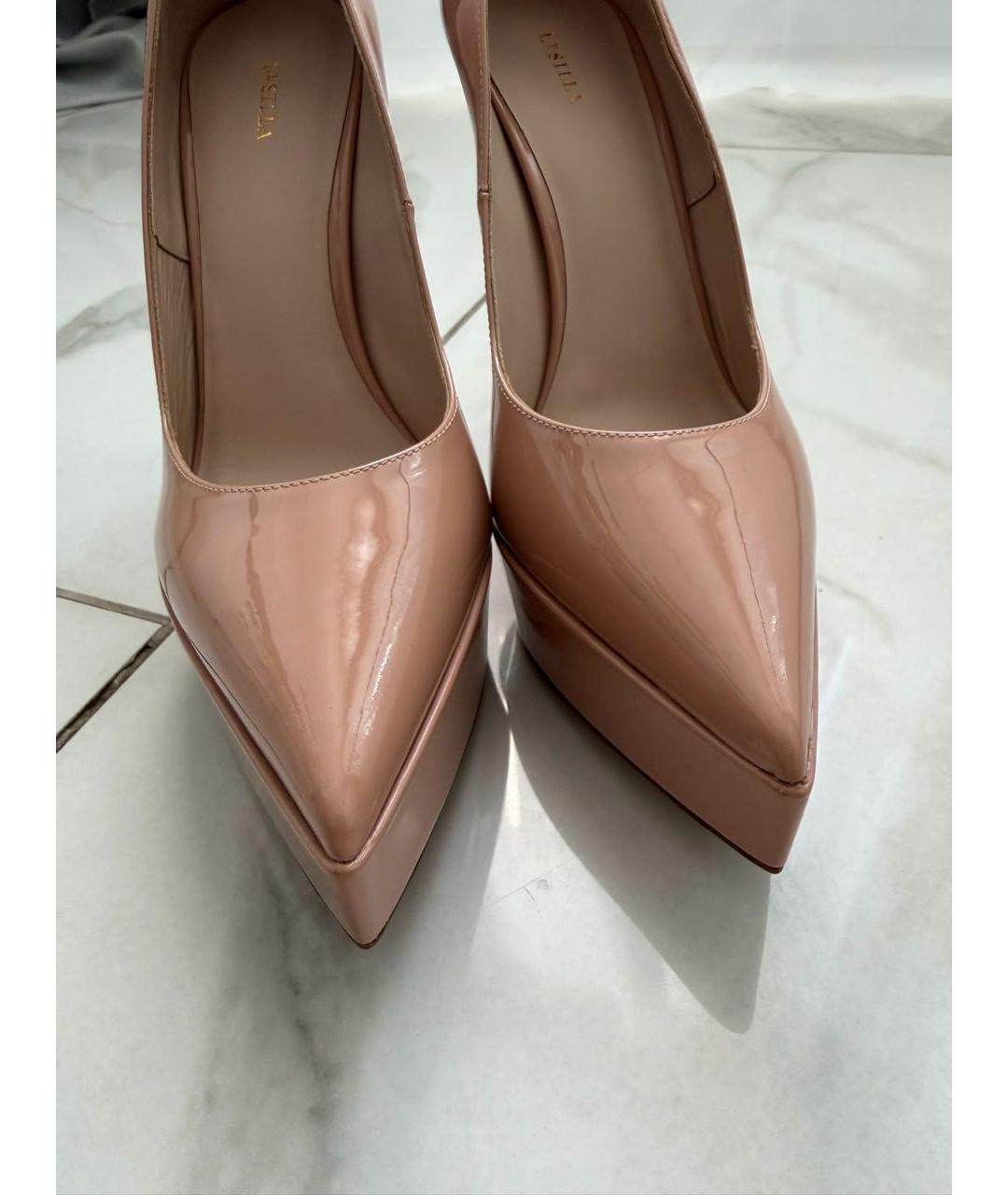 LE SILLA Бежевые туфли из лакированной кожи, фото 5