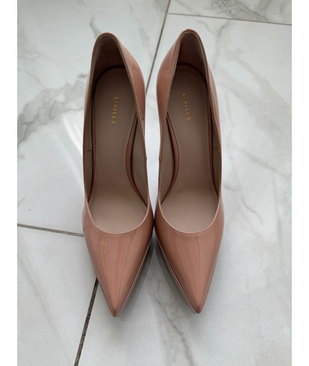 LE SILLA Бежевые туфли из лакированной кожи, фото 2