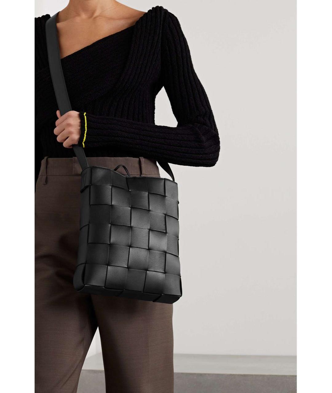 BOTTEGA VENETA Белая кожаная сумка через плечо, фото 7