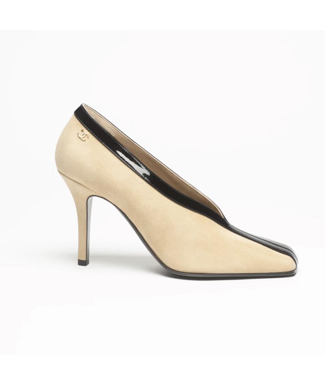 CHANEL Бежевые замшевые туфли, фото 6