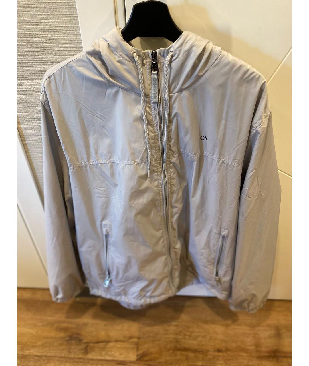 CALVIN KLEIN Серая полиэстеровая куртка, фото 8