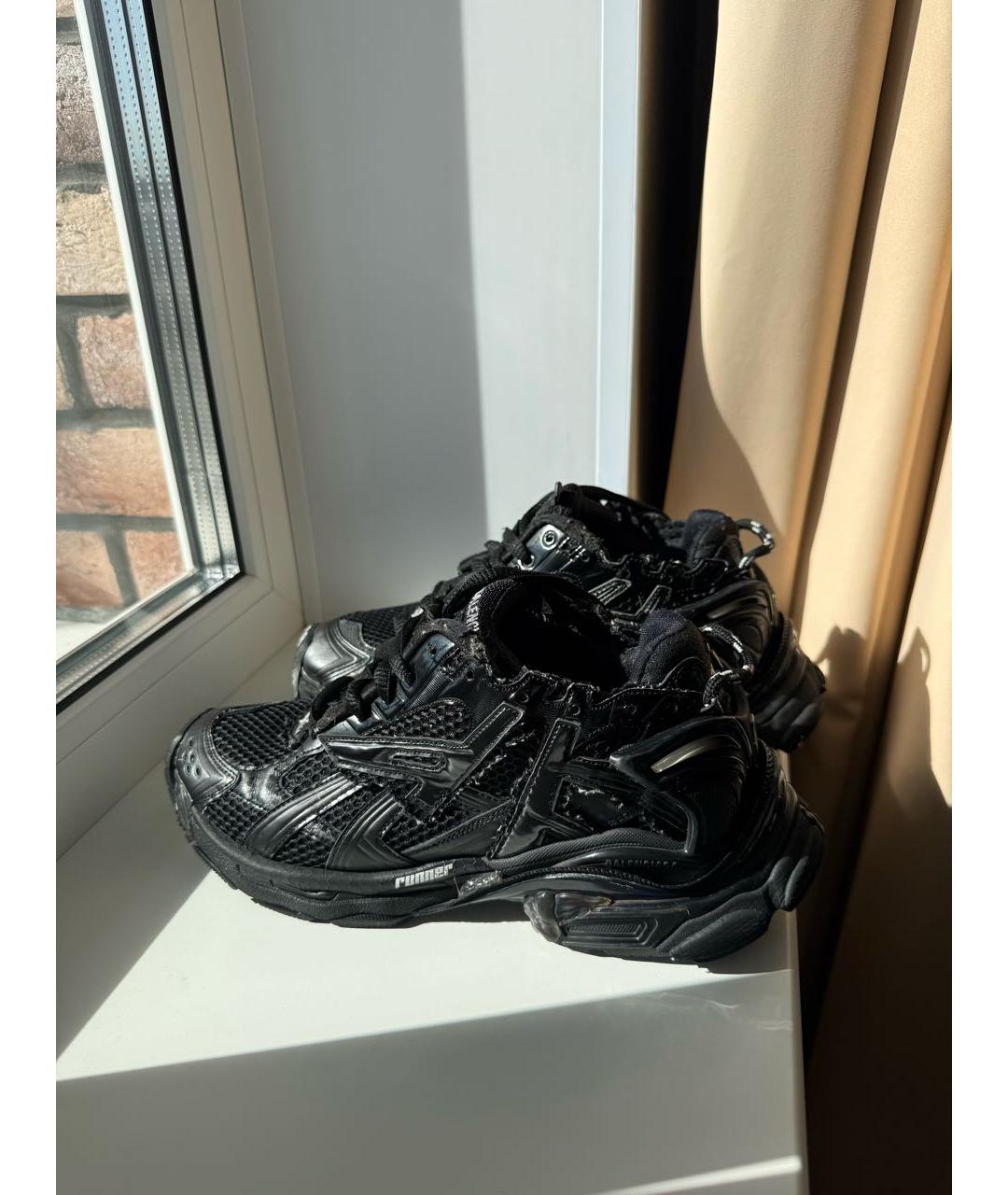 BALENCIAGA Черные текстильные кроссовки, фото 9