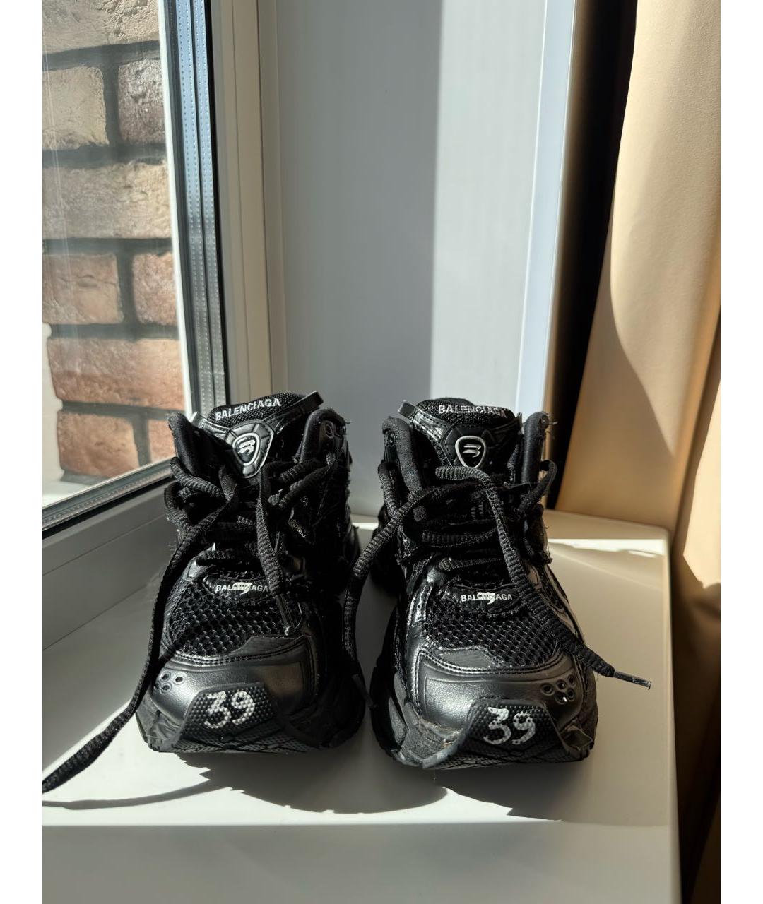 BALENCIAGA Черные текстильные кроссовки, фото 2