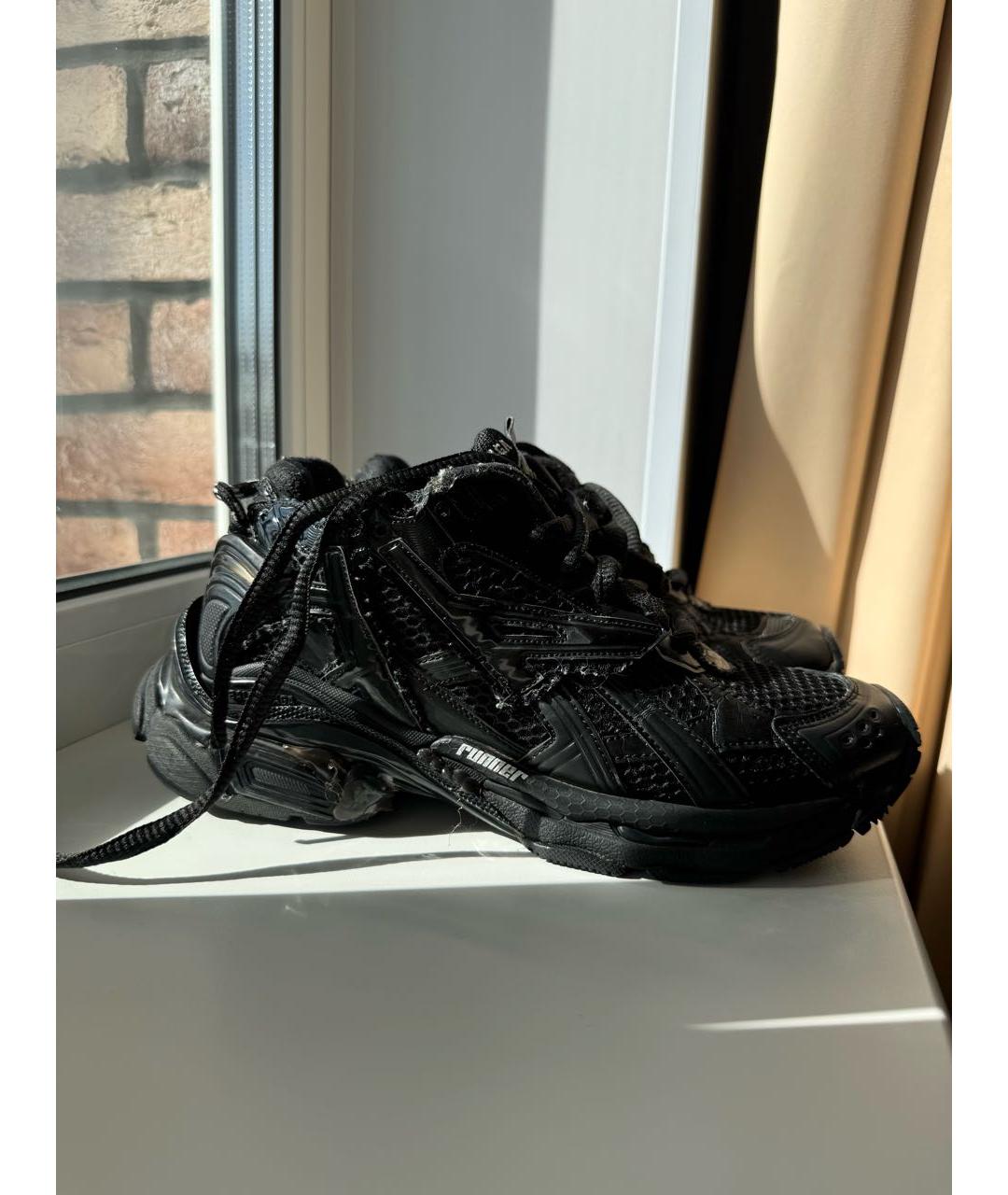 BALENCIAGA Черные текстильные кроссовки, фото 6