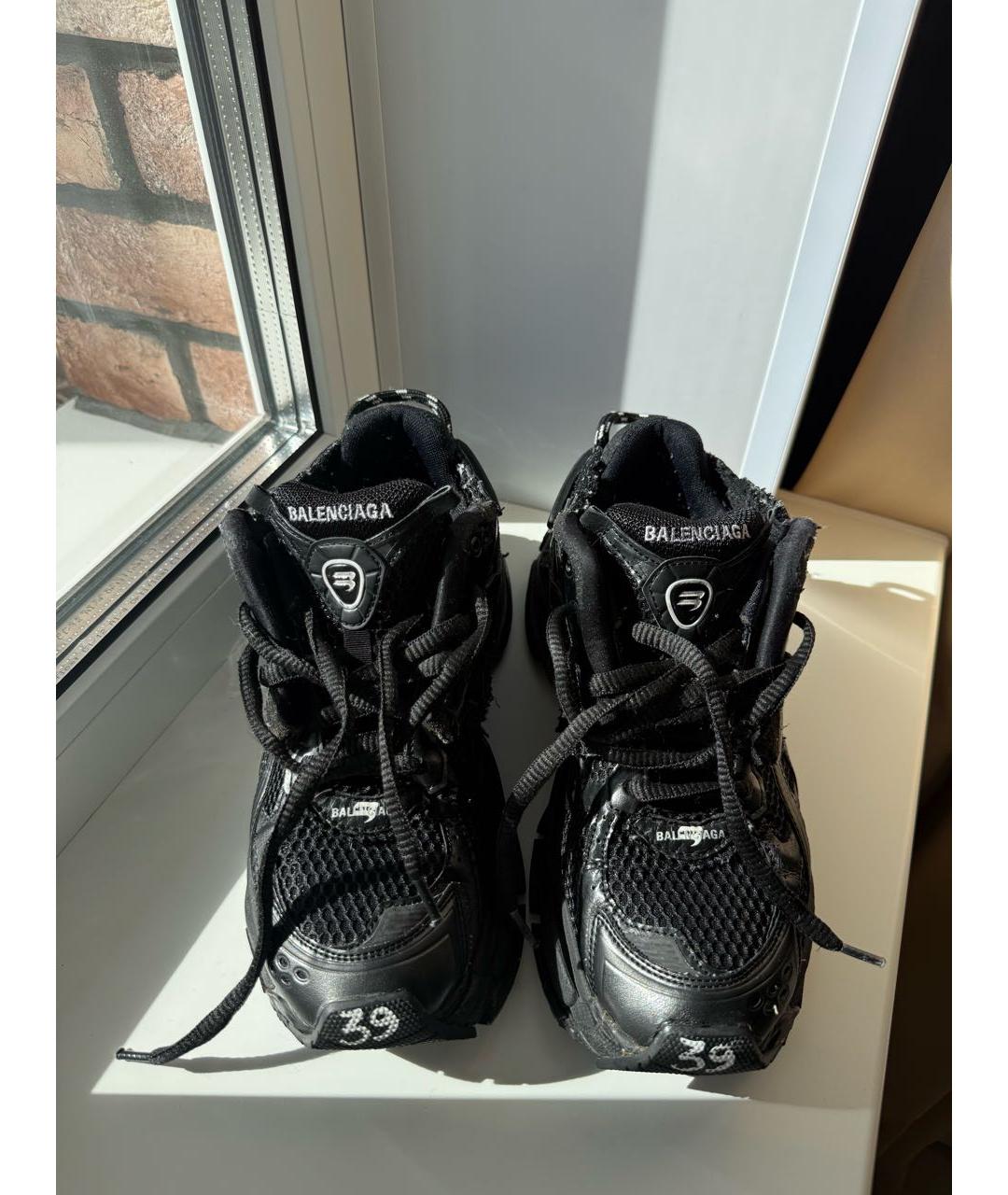 BALENCIAGA Черные текстильные кроссовки, фото 3