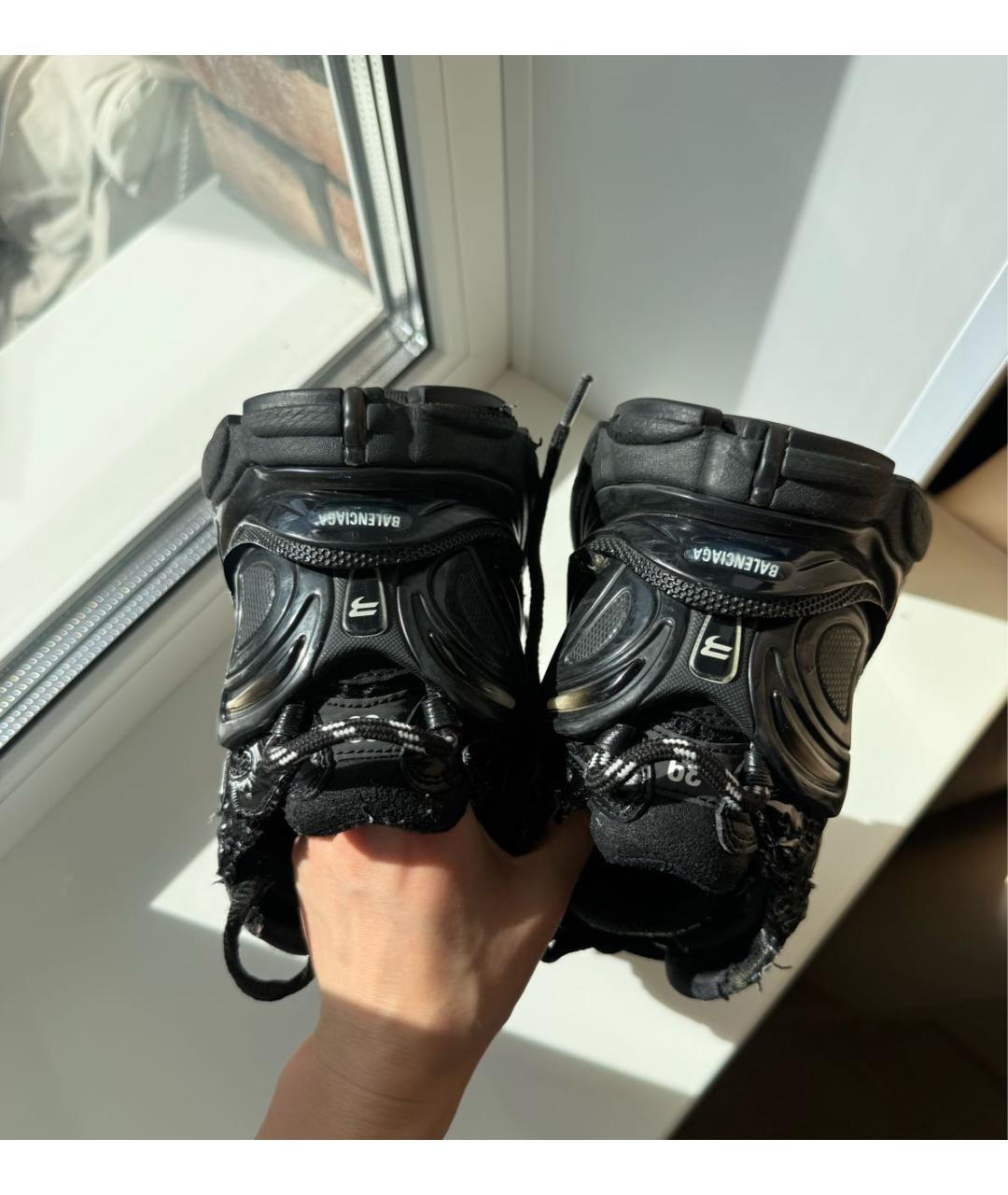 BALENCIAGA Черные текстильные кроссовки, фото 4