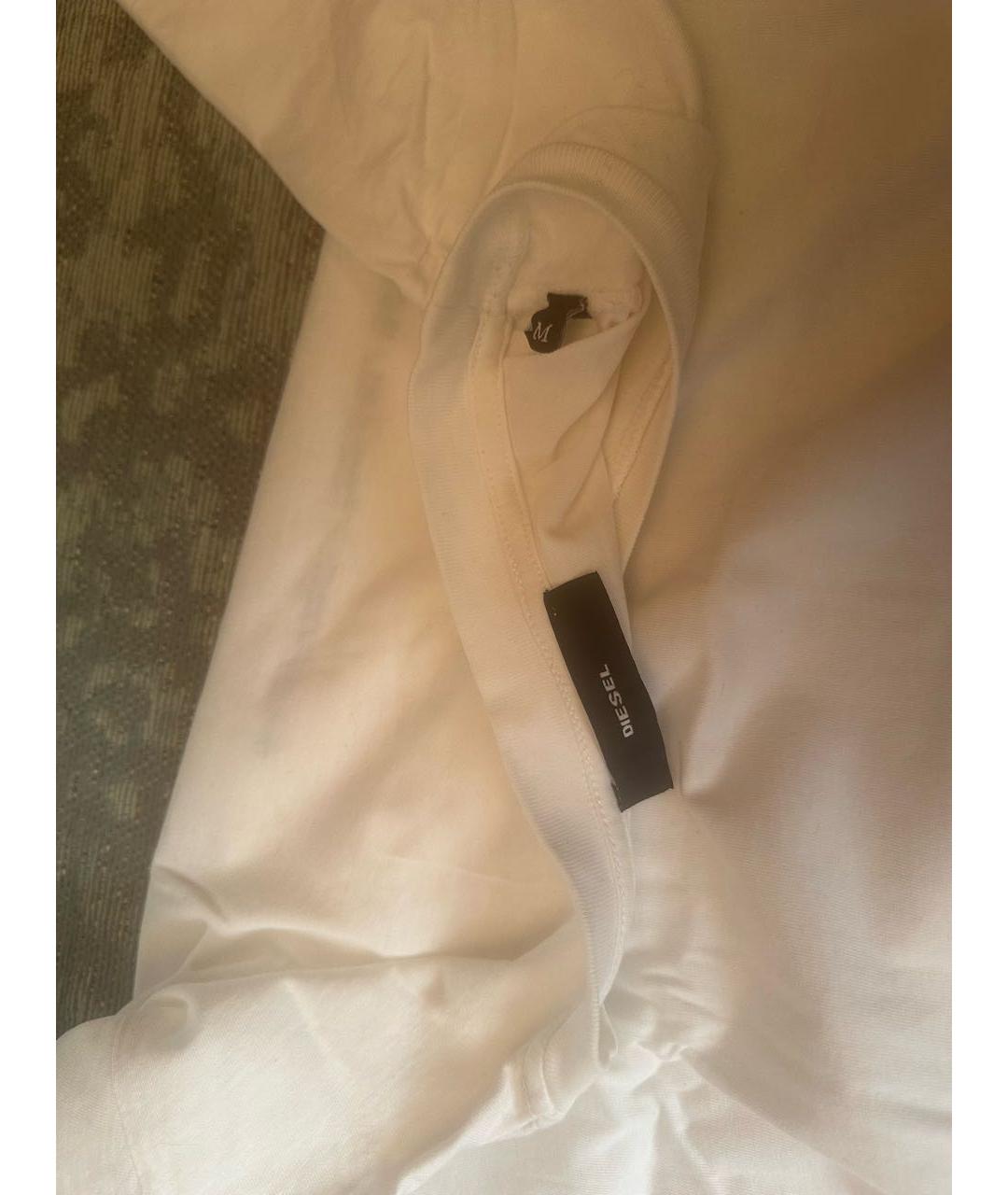 DIESEL Белая хлопковая футболка, фото 3