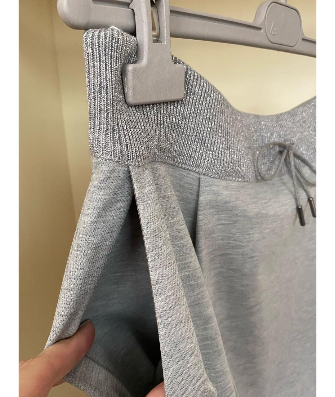 FABIANA FILIPPI Серая хлопковая юбка миди, фото 6