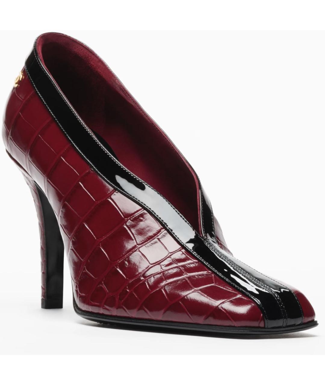 CHANEL Бордовые кожаные туфли, фото 4