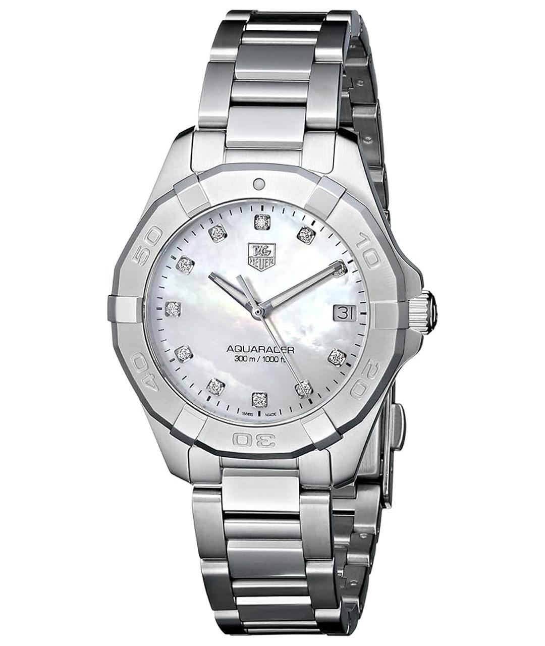 TAG HEUER Серебряные металлические часы, фото 1